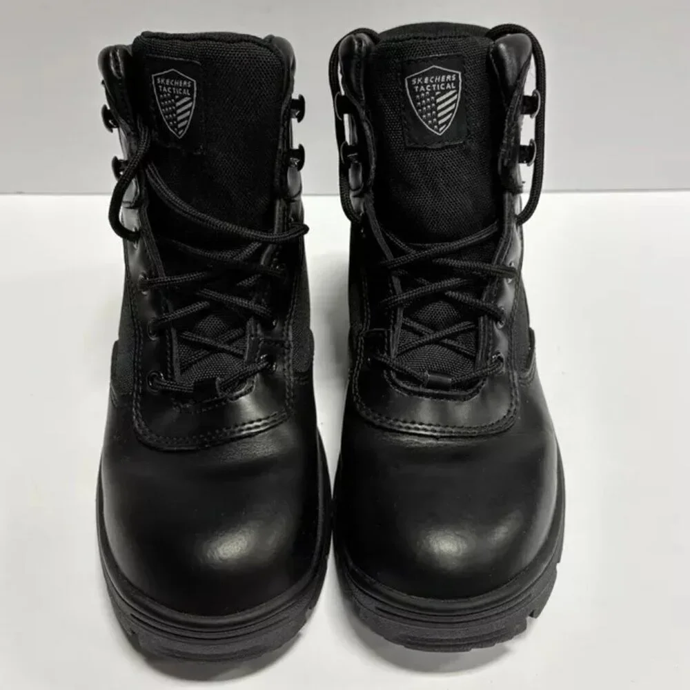 Skechers Men’s Wascana, Black Waterproof Lace-Up Boots, Size 7.5 M